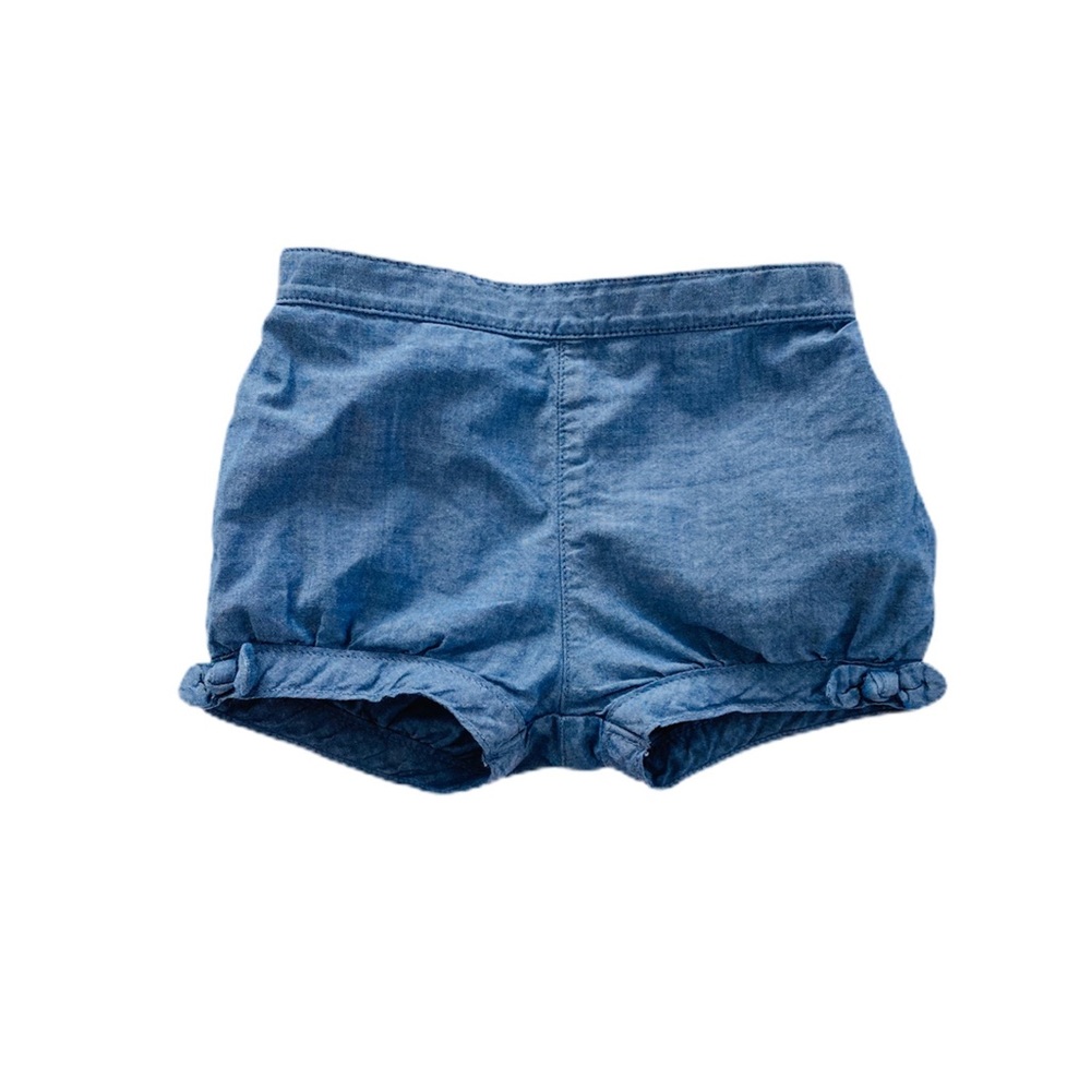 Baby Girl Chambray Bow Bubble Shorts